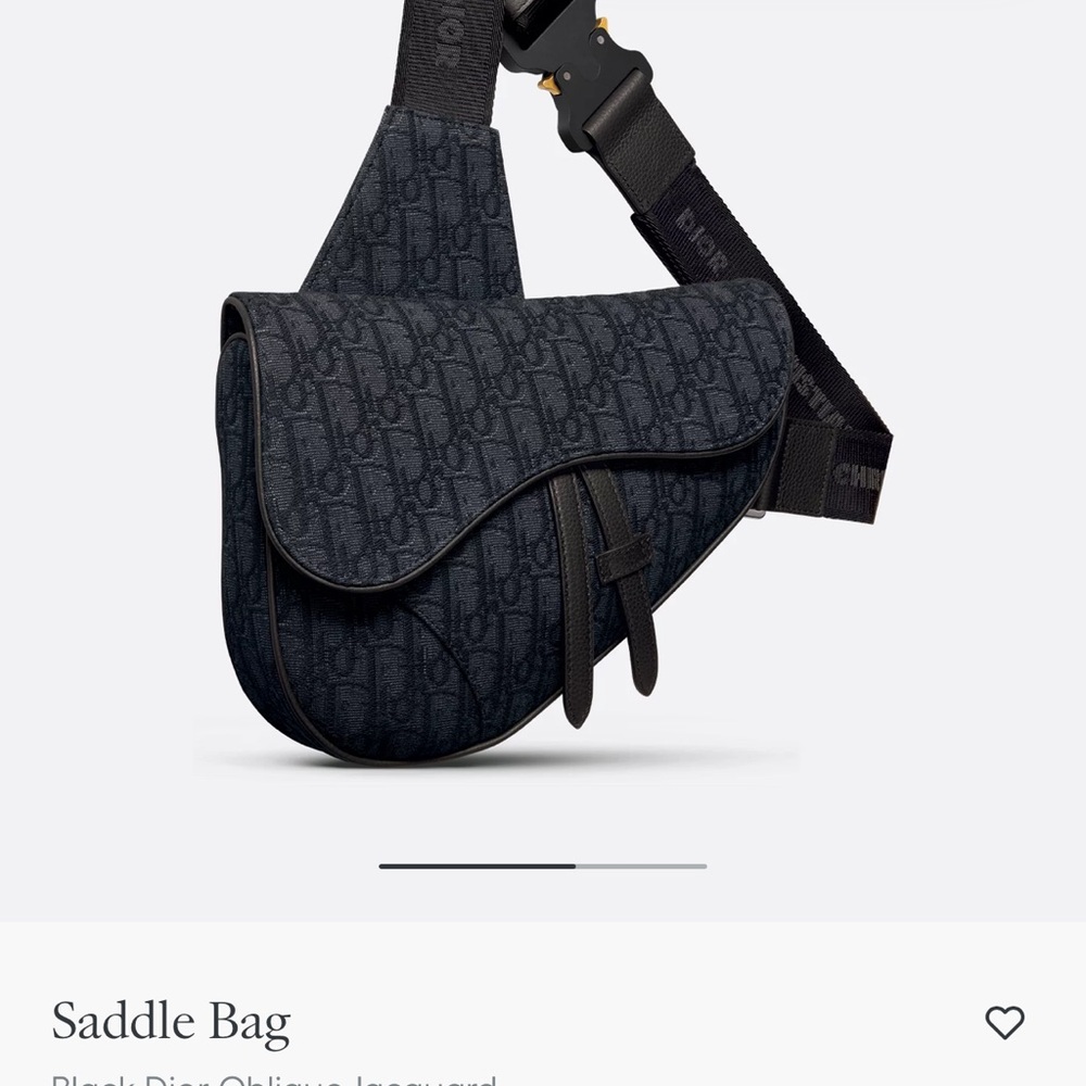 Dior Men's Black Saddle Bag